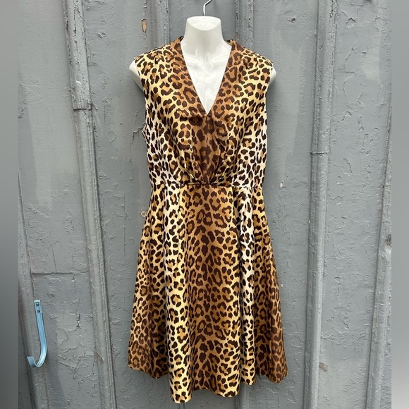 kate spade Roxanne Leopard Print Dress, size 8 - Picture 3 of 10